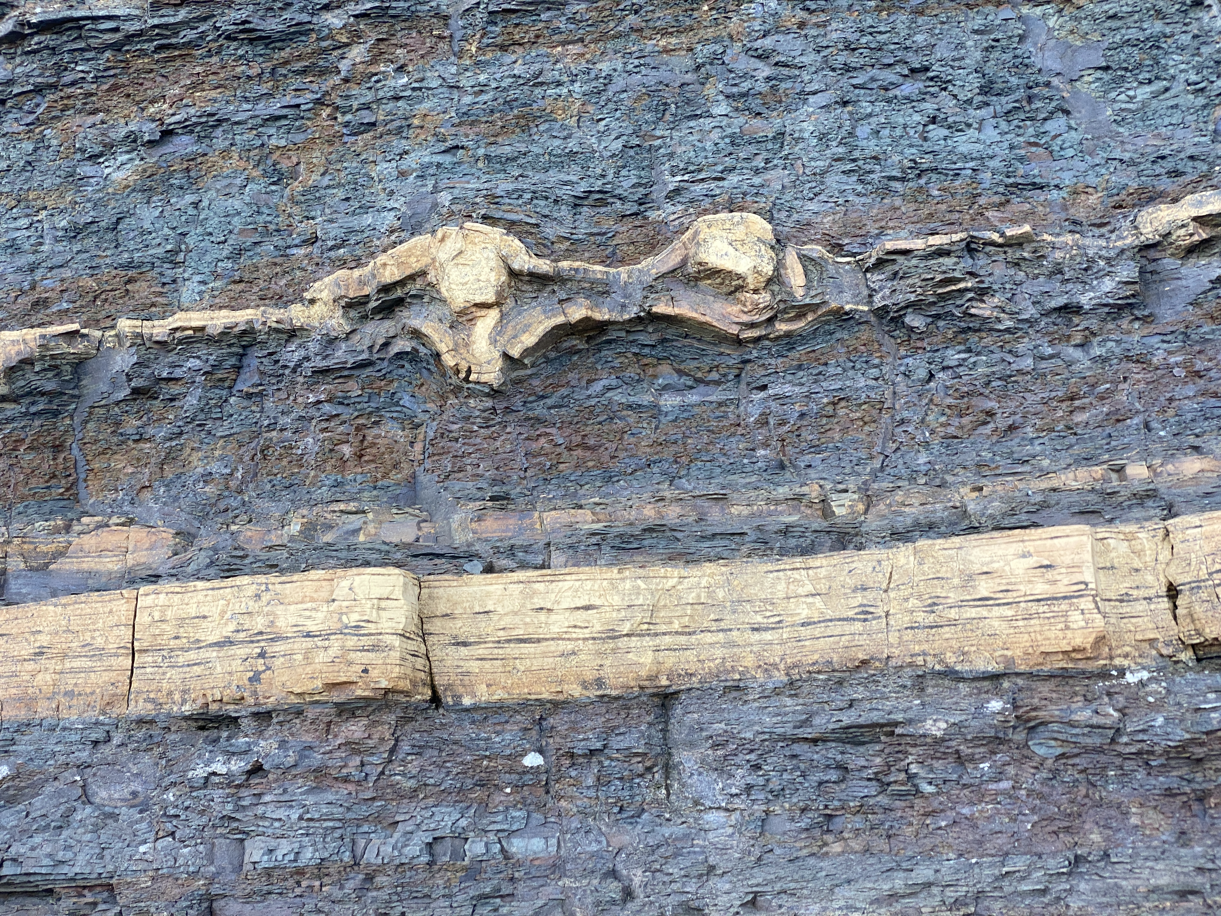 Stenhällen med vulkanaska